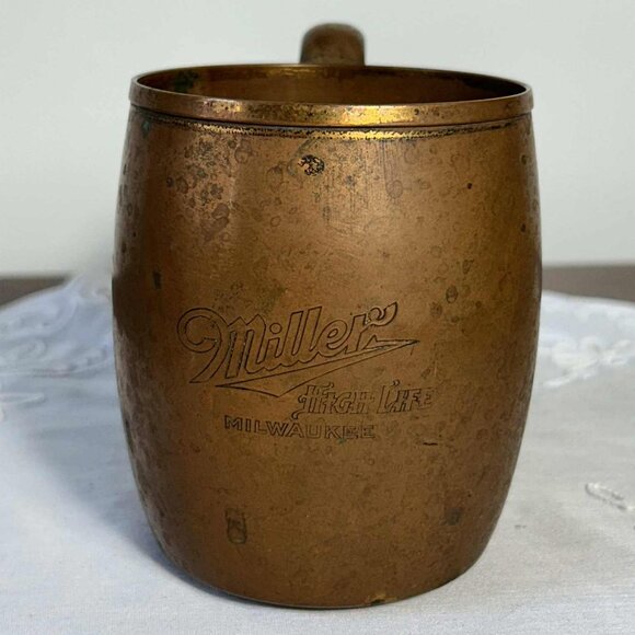 Other - Vintage Miller High Life solid copper moscow mule mug